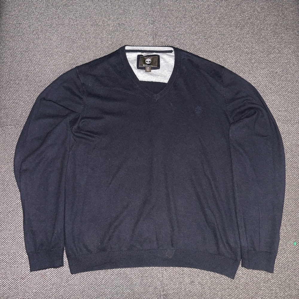 Timberland Cashmere Blend Navy V-Neck Sweater